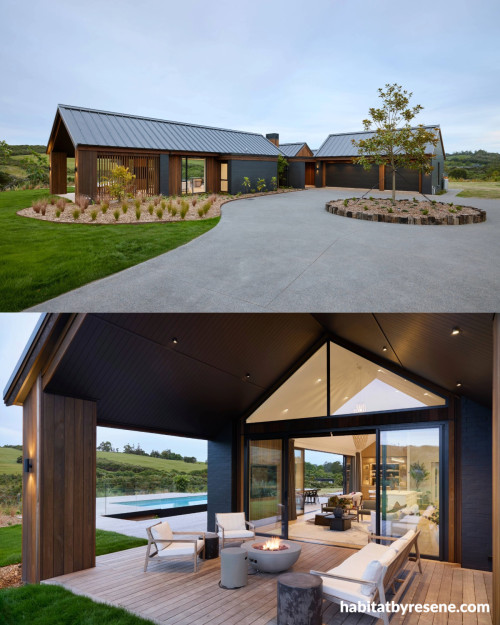 House with exterior brickwork and soffits painted in Resene Bokara Grey