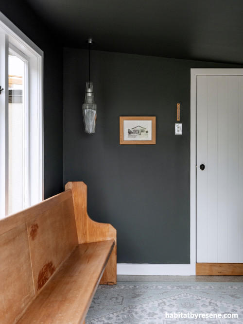 Hobby room painted in Resene Possessed