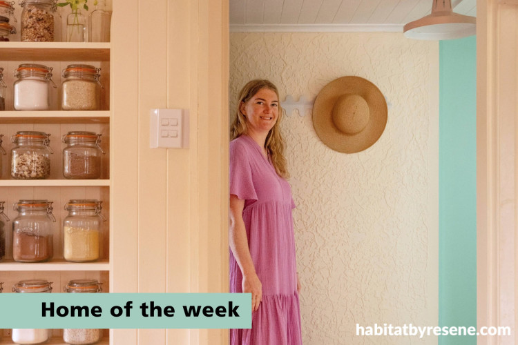 Kitchen painted in Resene Half Buttermilk