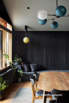 Dining room, dark dining room, grey dining room