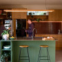 Kitchen island in Resene Tom Thumb and walls in Cashmere