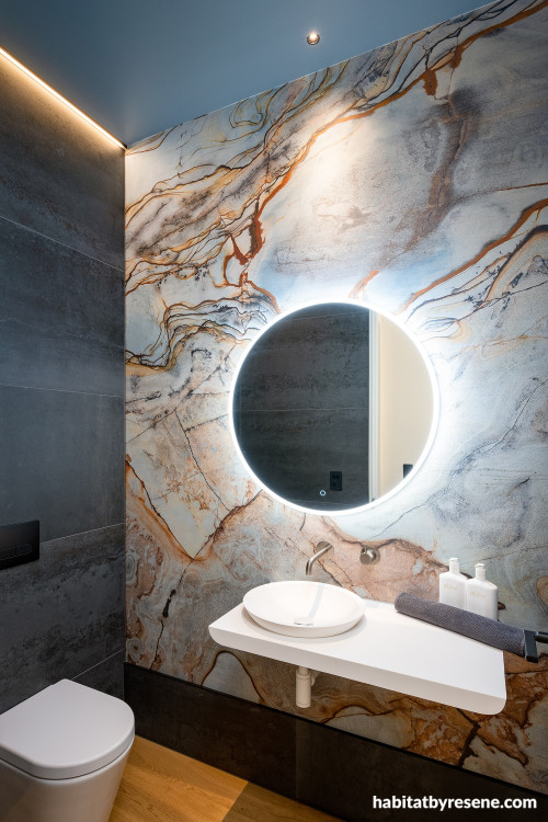 Bathroom featuring Resene Komar Pure Wallpaper Collection