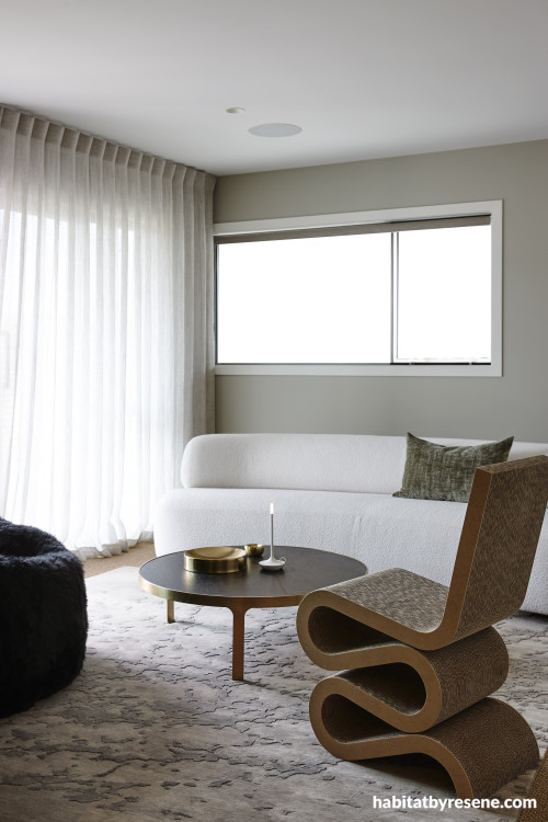 A Living room painted in Resene Half Sea Fog