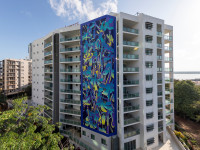 George Rose’s towering mural transforms Darwin’s skyline 