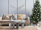 Lounge, lounge featuring coastal Christmas theme