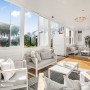 Sunroom, white sunroom, sunroom featuring Resene Sea Fog