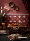 Moroccan-inspired space featuring Resene Apple Blossom