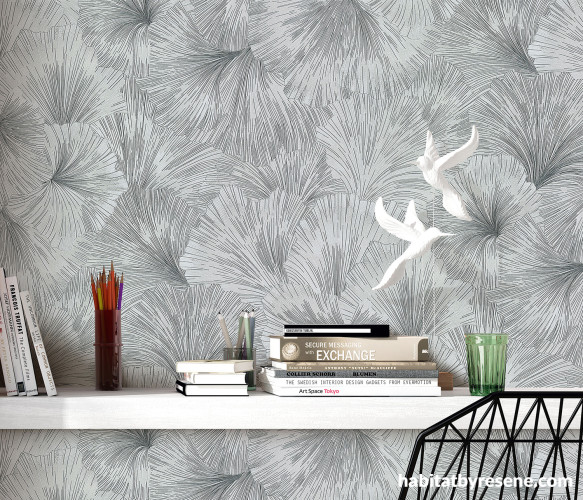 Office, neutral office, office featuring Resene textured pattern wallpaper
