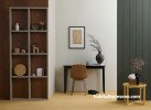 Office, earthy-inspired office, office featuring Resene Triple Merino and Resene Quarter Karaka