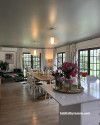 Dining room, dining room featuring Resene Alabaster and Resene Half Washed Green