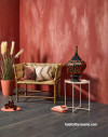 Moroccan lounge, Moroccan-inspired living area, Moroccan-inspired living area featuring washed effect wall