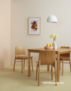 Peach and cream dining room
