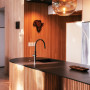 Kitchen with timber features stained in Resene Colorwood Rock Salt