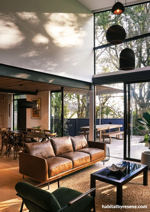 Living area featuring Resene Black White