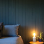Bedroom featuring Resene Blue Bark