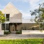 House exterior with board and batten wall in Resene Whitewater