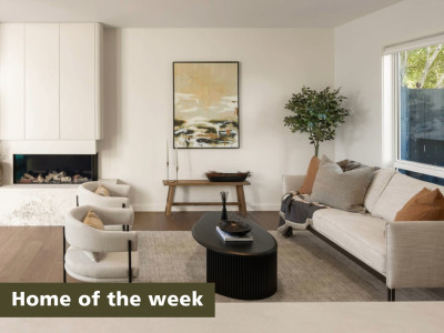 Clever design and soft tones for a compact home