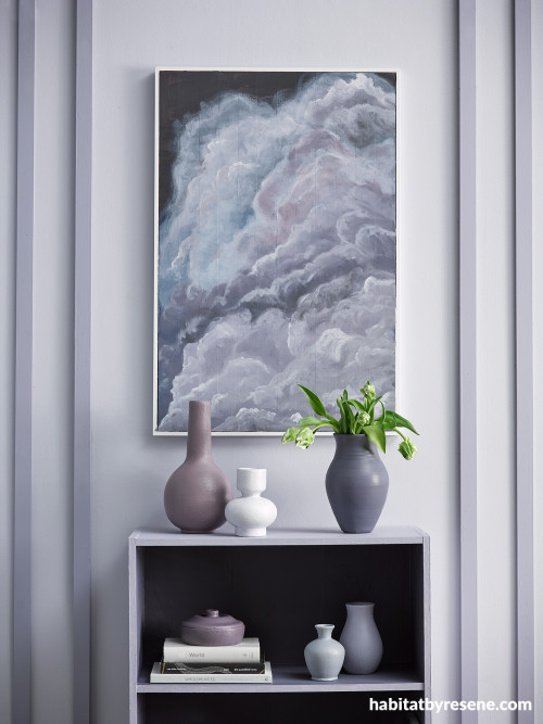 Entranceway, entryway featuring Resene Ghost