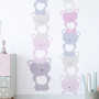 Kids' room featuring bear wallpaper