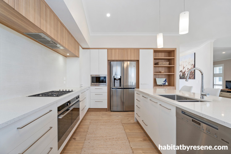 Kitchen featuring cabinets in Resene Double Alabaster