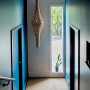 Stairwell and entranceway painted in Resene Shadowy Blue