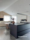 Open plan kitchen, open plan kitchen featuring Resene Double Alabaster