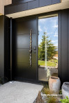 Entranceway, front door, bold front door featuring Resene Charcoal