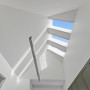 Ceiling and skylights featuring Resene Alabaster and Resene Half Merino
