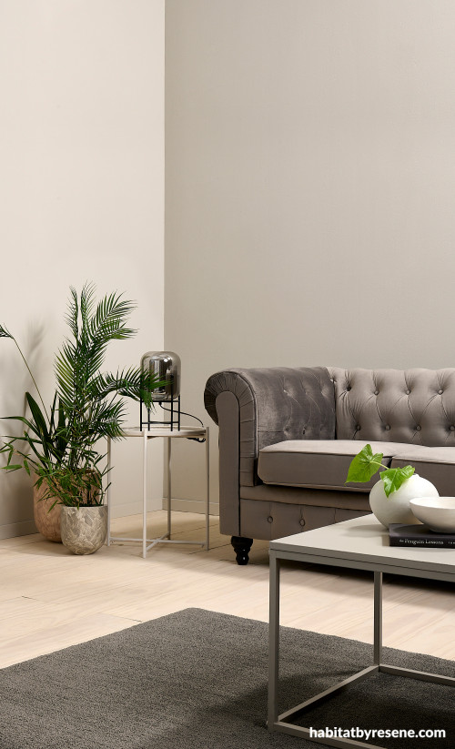 Lounge, neutral lounge, lounge featuring Resene Truffle