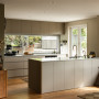 Kitchen and dining featuring Resene Half Tea