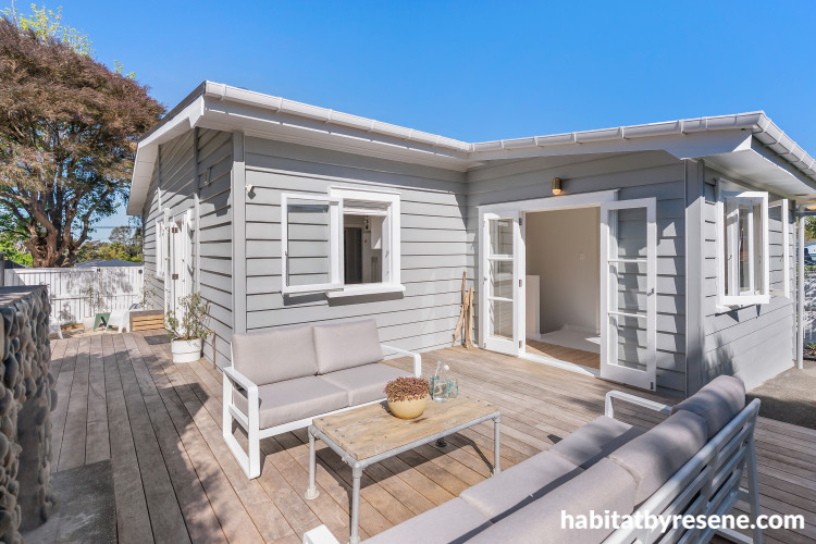 Weatherboard home featuring Resene Silver Chalice