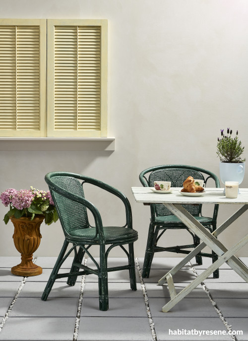 A french inspired outdoor courtyard