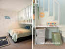 Children's bedroom, kids bedroom, kids bedroom featuring Resene Quarter Robin Egg Blue