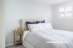 Bedroom, guest bedroom, bedroom featuring Resene Duck Egg Blue