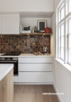 Kitchen, neutral kitchen, white kitchen, kitchen featuring Resene Half Wan White