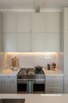 Kitchen, white kitchen, neutral kitchen, kitchen featuring Resene Quarter Taupe