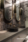 Master ensuite, ensuite featuring Resene Fuscous Grey