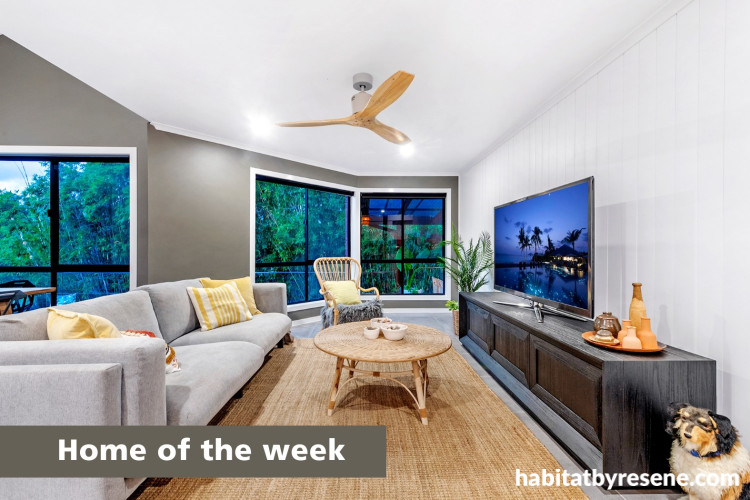 Living area featuring Resene Half Alabaster