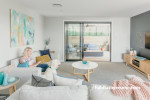 white living room, white lounge, white lounge with pops of blue, neutral lounge, Resene 