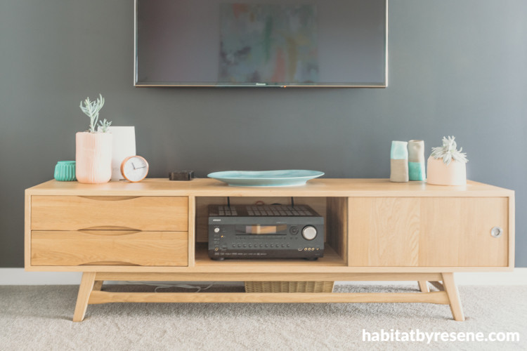 TV unit, TV display, TV inpso, TV unit design, entertainment unit design, TV decorating, Resene