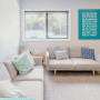 neutral living room, neutral and blue, pop of blue in living room, Resene