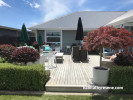 grey exterior, grey house, resene stack, garden