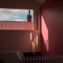 Window, feature wall, statement wall, pink wall, white, ceiling, Resene