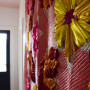 wall art, wall mat, pink ceiling, white walls, Resene 