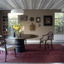 Dining room, Dining area, neutrals, brown walls, feature wall, art wall, white ceiling, Resene 