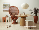 living room, orange living room, resene sunbaked, white and orange, terracotta interior