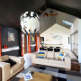 living room, lounge, black living room, black lounge, black and white interior, resene nocturnal