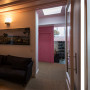 Den, batten ceiling, ceiling, sky light, hallway, stairwell, living room, Resene 