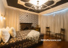 black ceiling, wallpaper, wallpaper feature wall, classic feature wall