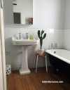 bathroom, white, black, art deco, paint ideas, paint trends